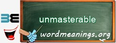 WordMeaning blackboard for unmasterable